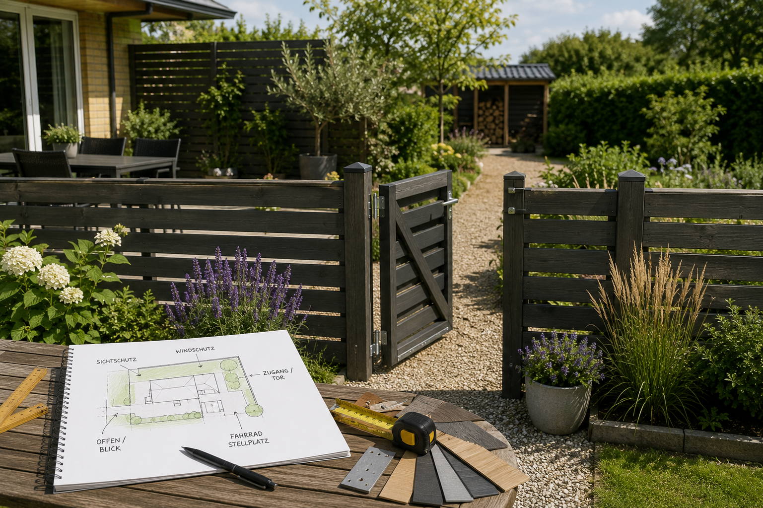 Gartenzäune und Tore: Erst die Funktion planen, dann das Design wählen